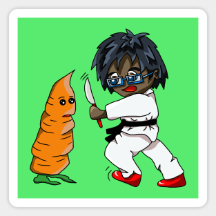 Karate Chop Carrot Magnet